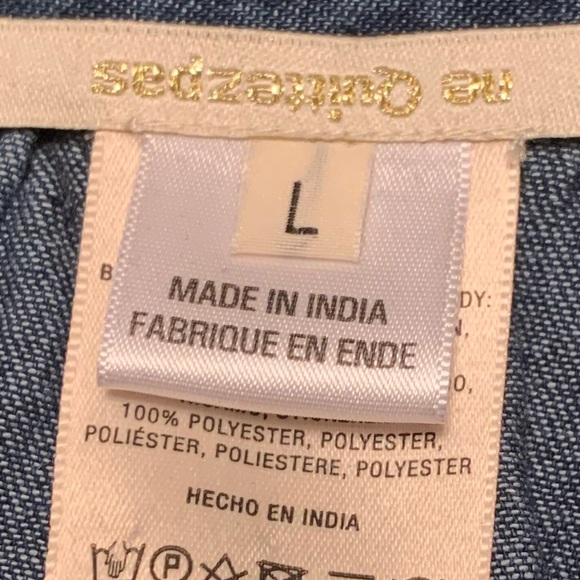 NE QUITTEZ PAS DENIM TUNIC, size L - Picture 2 of 2